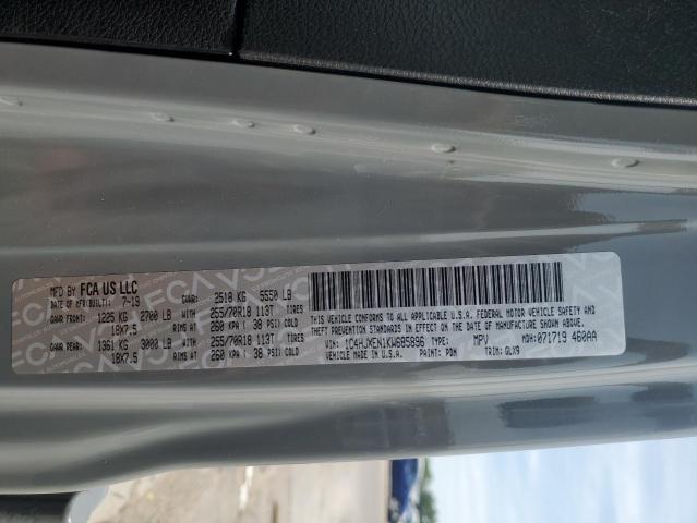 2019 JEEP WRANGLER U 1C4HJXEN1KW685896