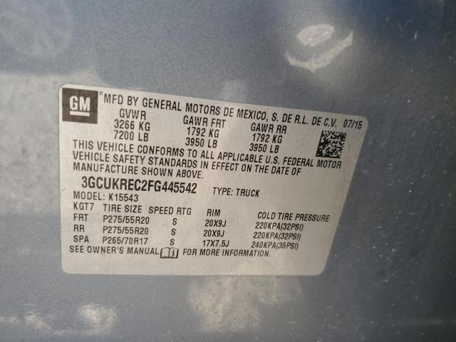 2015 CHEVROLET SILVERADO - 3GCUKREC2FG445542