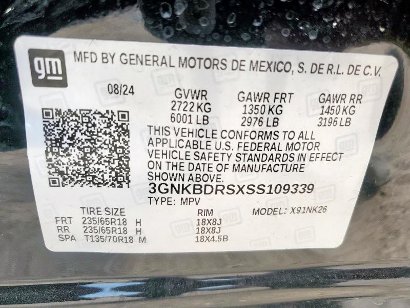 2025 CHEVROLET BLAZER 3LT - 3GNKBDRSXSS109339