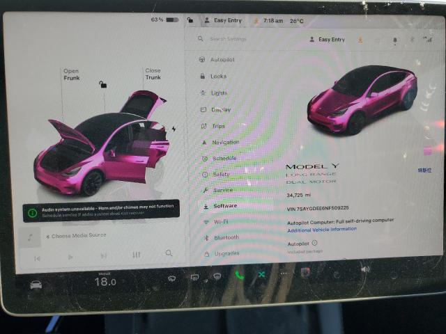 2022 TESLA MODEL Y - 7SAYGDEE6NF509225