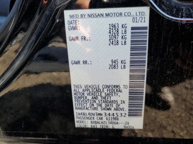 2021 NISSAN ALTIMA SV - 1N4BL4DV3MN344532