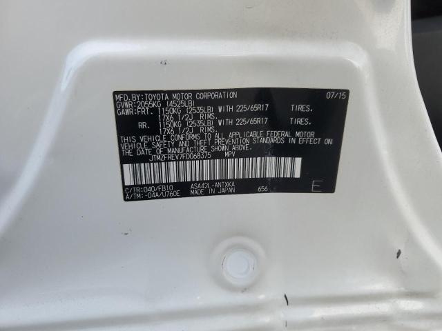 2015 TOYOTA RAV4 LE JTMZFREV7FD068375