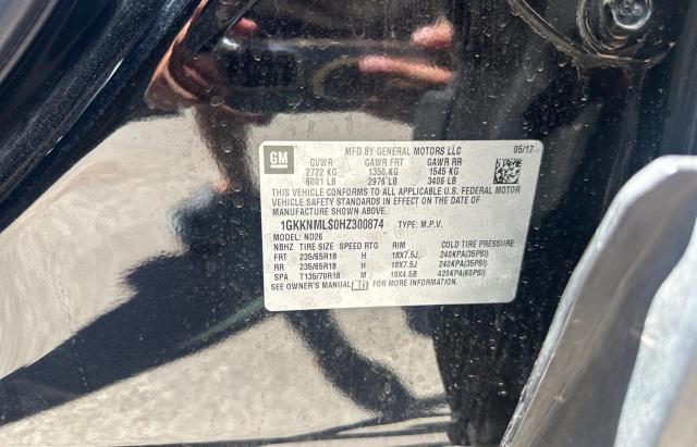 2017 GMC ACADIA SLT 1GKKNMLS0HZ300874