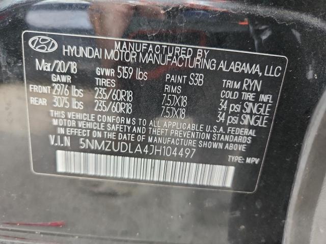 2018 HYUNDAI SANTA FE S 5NMZUDLA4JH104497