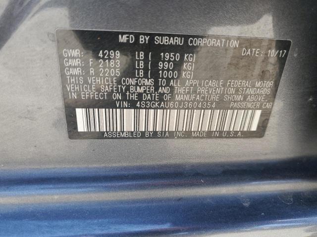 2018 SUBARU IMPREZA LI 4S3GKAU60J3604354