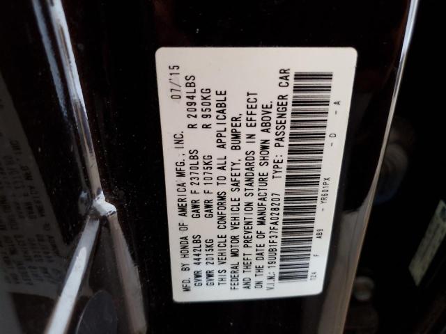 2015 ACURA TLX 19UUB1F37FA028207