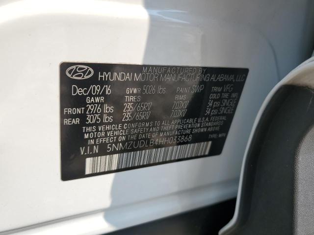 2017 HYUNDAI SANTA FE S - 5NMZUDLB4HH033868