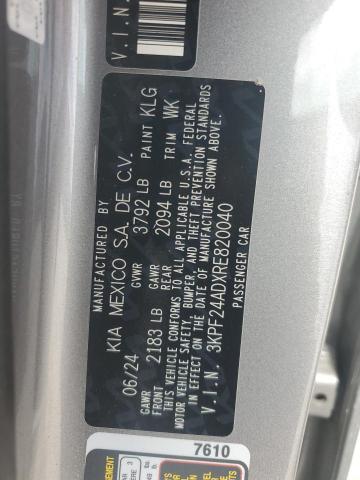 2024 KIA FORTE LX 3KPF24ADXRE820040