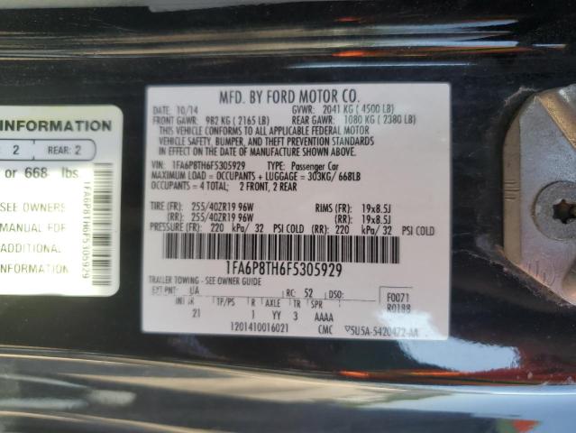 2015 FORD MUSTANG 1FA6P8TH6F5305929