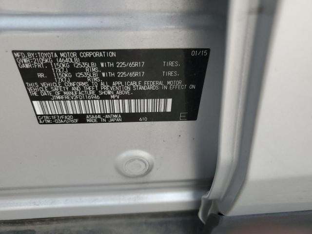 2015 TOYOTA RAV4 XLE JTMRFREV2FD116946