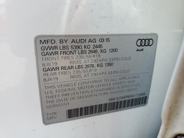 2015 AUDI Q5 PREMIUM PLUS WA1LFAFP6FA112868