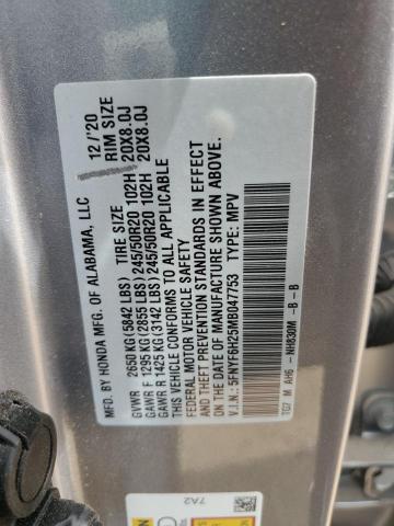 2021 HONDA PILOT SE - 5FNYF6H25MB047753