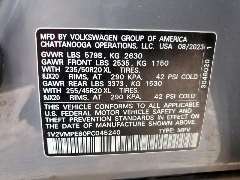 2023 VOLKSWAGEN ID.4 PRO S 1V2VMPE80PC045240