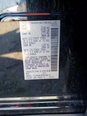 2022 NISSAN MURANO SL 5N1AZ2CJ1NC119168