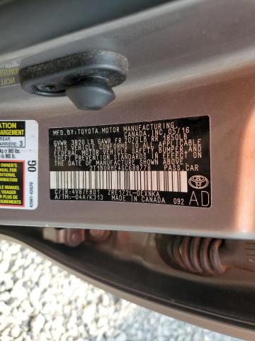 2016 TOYOTA COROLLA L - 2T1BURHE4GC688778