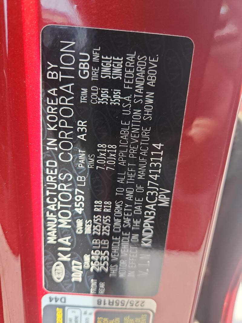 2018 KIA SPORTAGE E - KNDPN3AC3J7413114