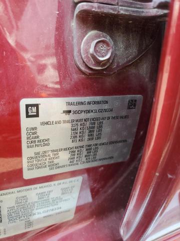 2020 CHEVROLET SILVERADO - 3GCPYDEK1LG278334