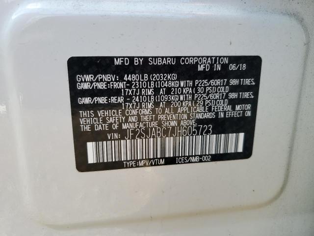 2018 SUBARU FORESTER 2 - JF2SJABC7JH605723