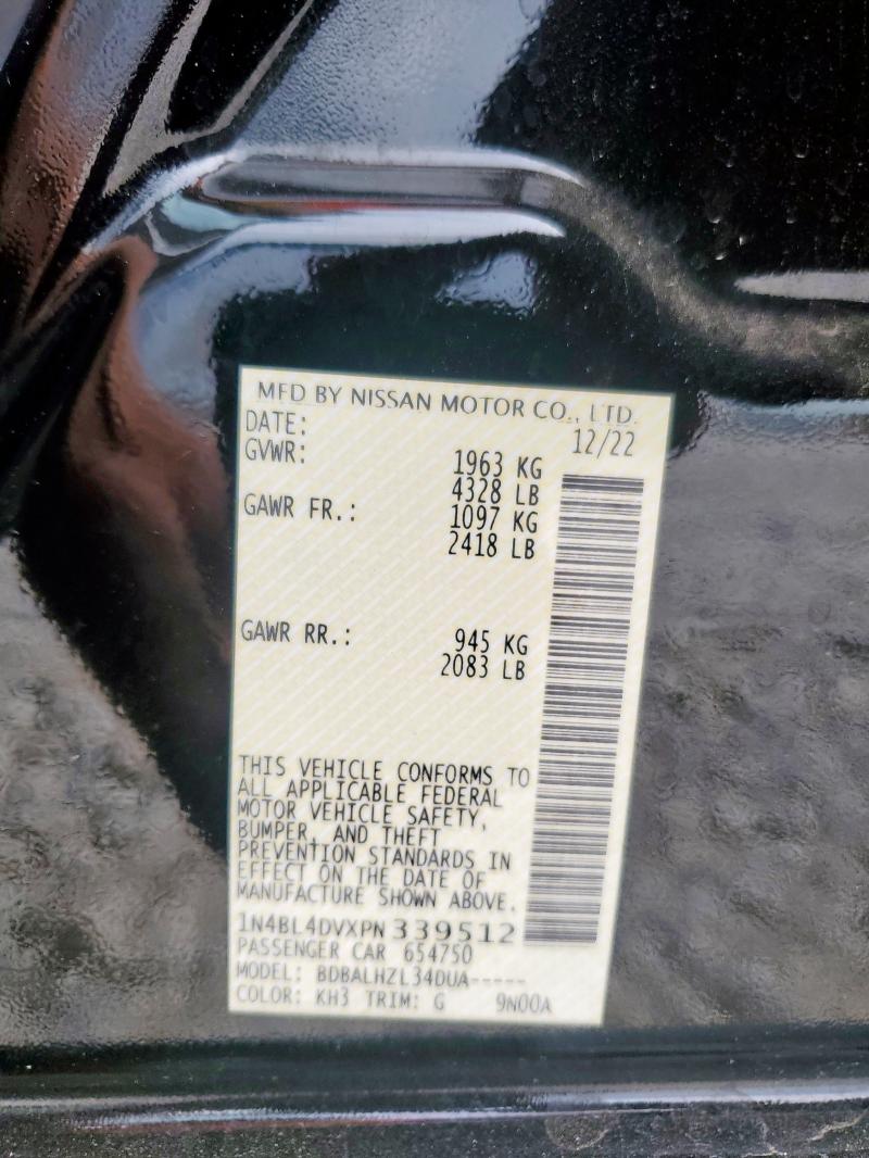 2023 NISSAN ALTIMA SV 1N4BL4DVXPN339512