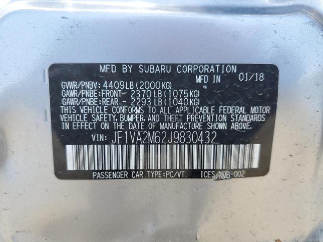 2018 SUBARU WRX STI JF1VA2M62J9830432