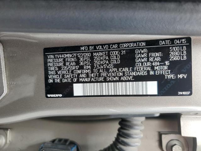 2015 VOLVO XC70 T5 PR YV440MBK7F1231260