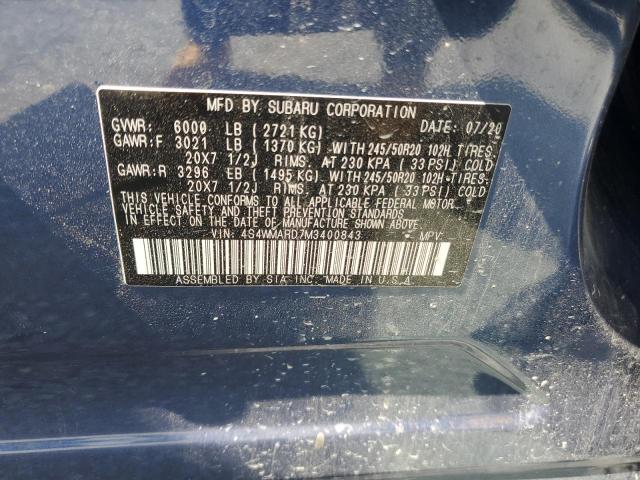 2021 SUBARU ASCENT TOU 4S4WMARD7M3400843