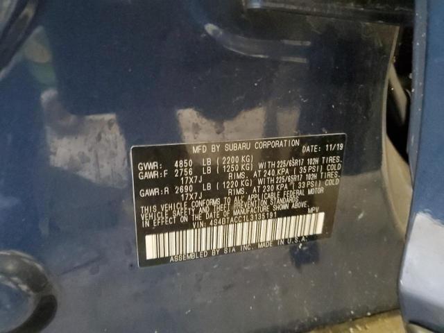 2020 SUBARU OUTBACK PR 4S4BTACC1L3135191