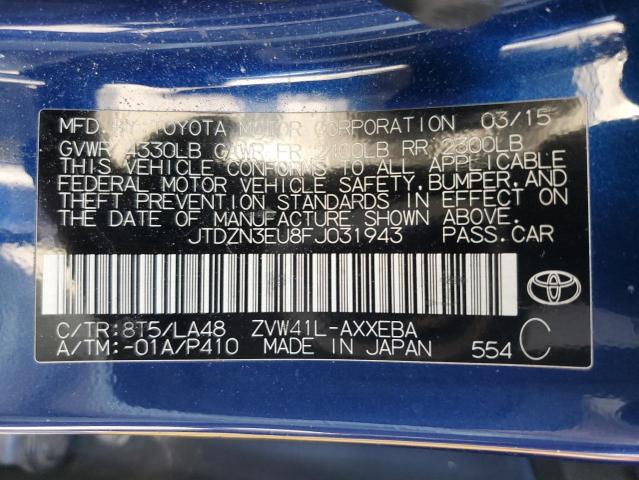 2015 TOYOTA PRIUS V JTDZN3EU8FJ031943