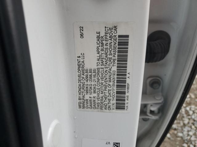2022 HONDA ACCORD LX 1HGCV1F15NA061903