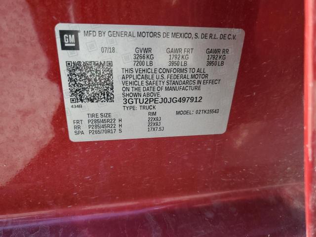 2018 GMC SIERRA K1500 DENALI 3GTU2PEJ0JG497912