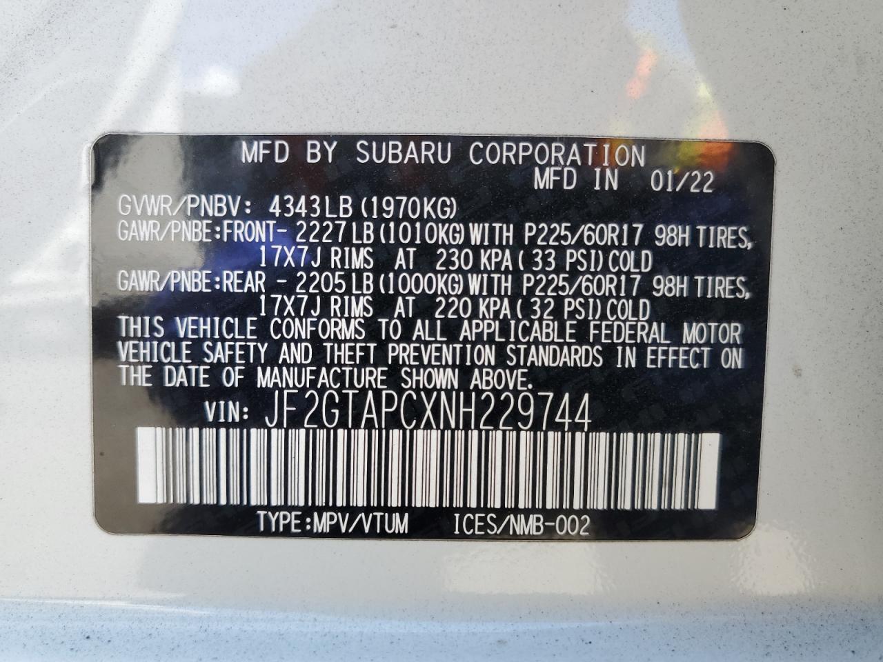 SUBARU CROSSTREK PREMIUM