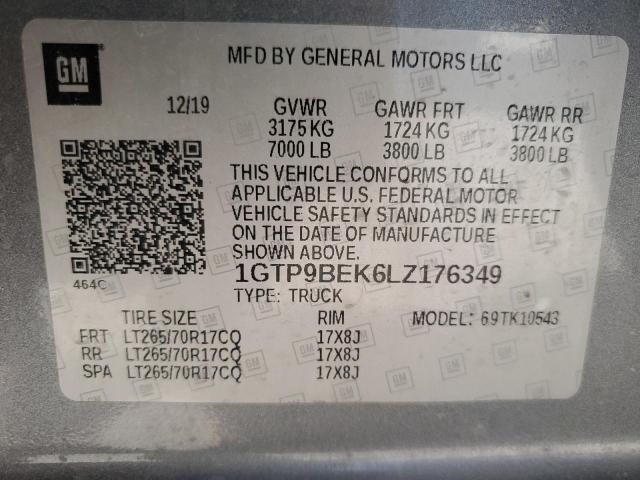 2020 GMC SIERRA K15 - 1GTP9BEK6LZ176349