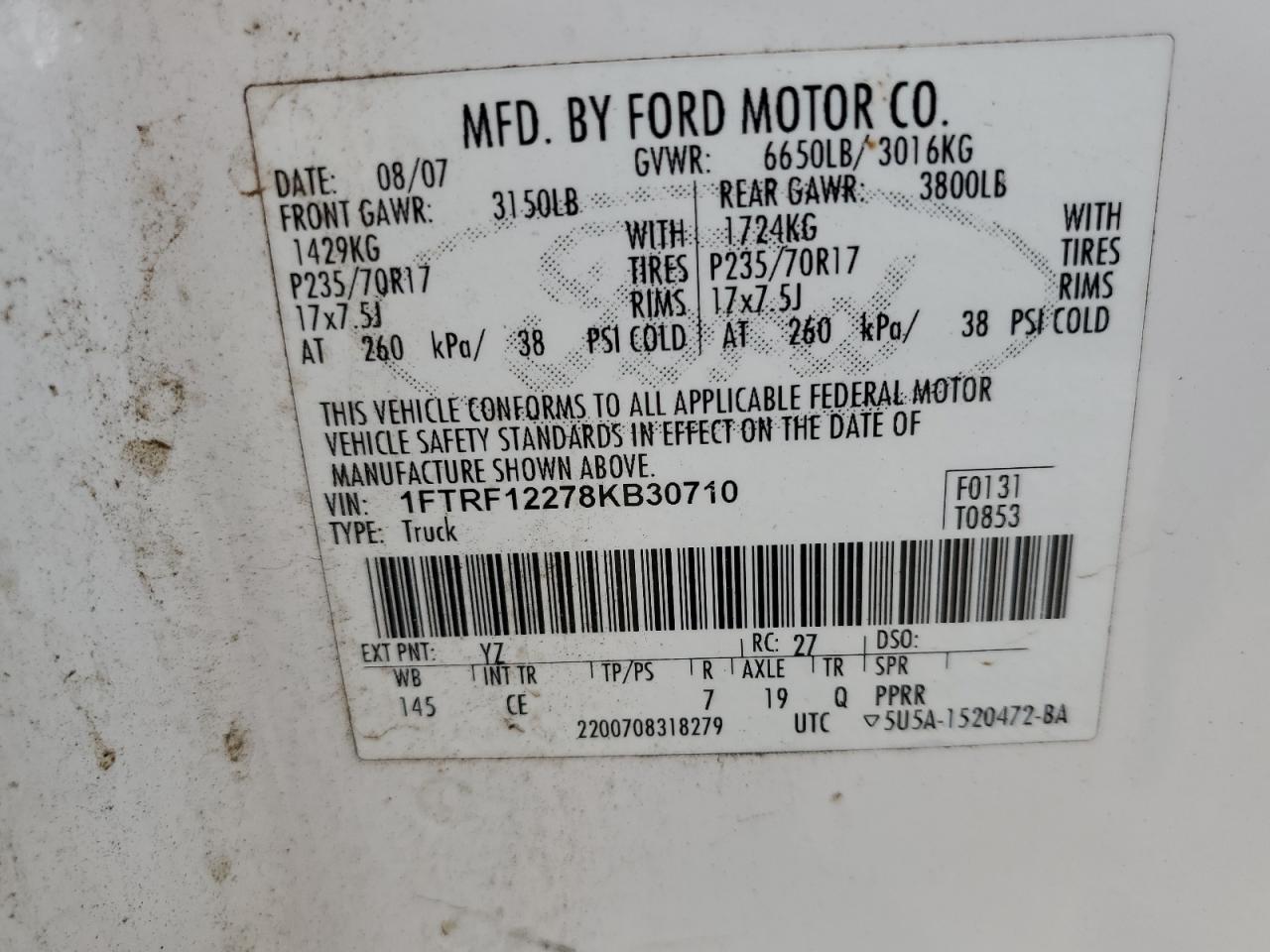 Lot #3240771164 2008 FORD F150