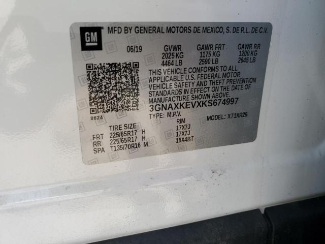 2019 CHEVROLET EQUINOX LT - 3GNAXKEVXKS674997