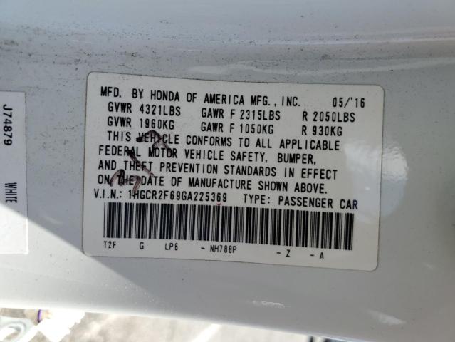 2016 HONDA ACCORD SPORT 1HGCR2F69GA225369
