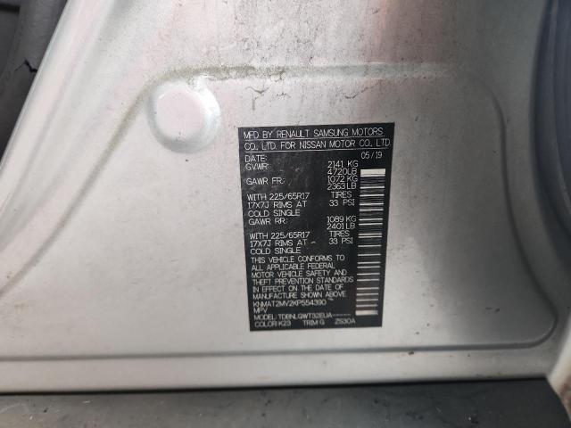 2019 NISSAN ROGUE S KNMAT2MV2KP554390