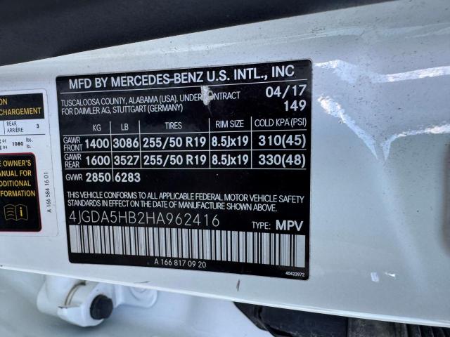 2017 MERCEDES-BENZ GLE 350 4M 4JGDA5HB2HA962416