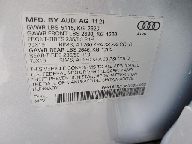 2022 AUDI Q3 PREMIUM WA1AUCF36N1053003
