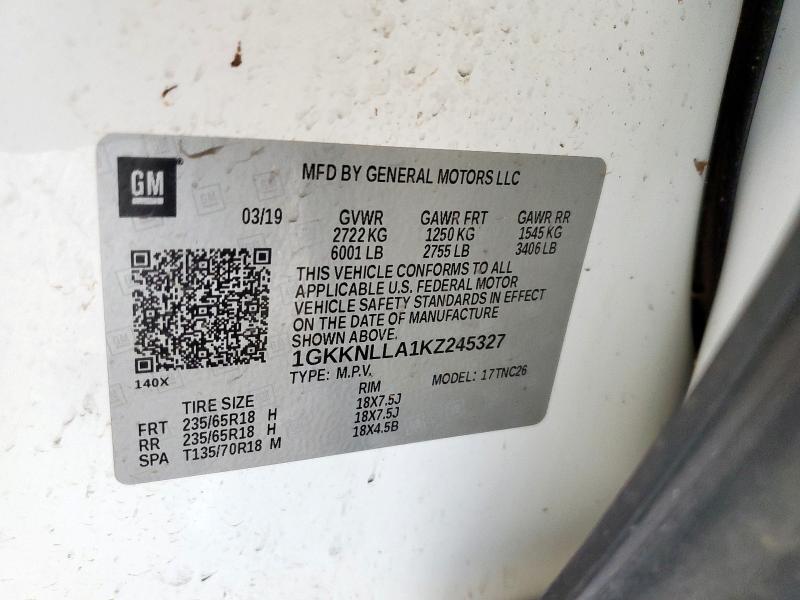 2019 GMC ACADIA SLE 1GKKNLLA1KZ245327