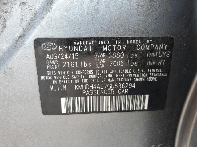 2016 HYUNDAI ELANTRA SE KMHDH4AE7GU636294