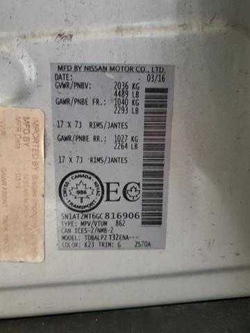 2016 NISSAN ROGUE S 5N1AT2MT6GC816906