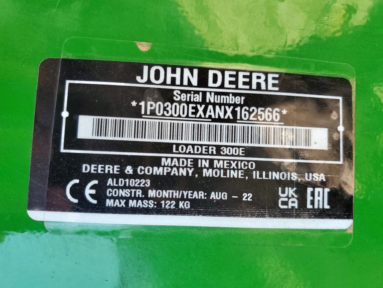 Lot #3212319755 2023 JOHN DEERE 300E