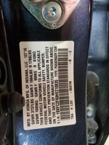 2017 HONDA CIVIC LX - 19XFC2F69HE210835