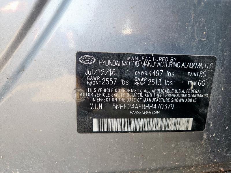 2017 HYUNDAI SONATA SE 5NPE24AF8HH470379