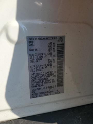 2017 NISSAN ROGUE SV 5N1AT2MV1HC840632