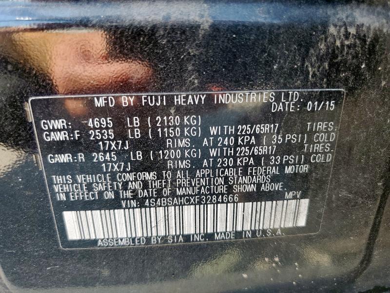 2015 SUBARU OUTBACK 2.5I PREMIUM #3290299257