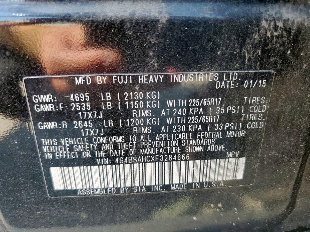 SUBARU OUTBACK 2.5I PREMIUM