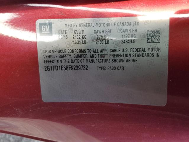 2015 CHEVROLET CAMARO LT 2G1FD1E38F9239732