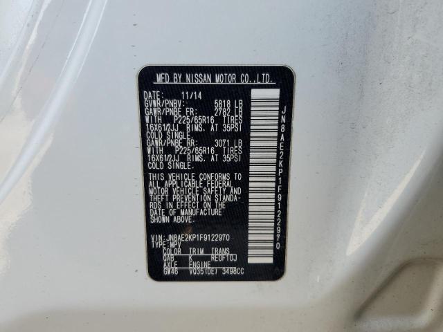 2015 NISSAN QUEST S JN8AE2KP1F9122970