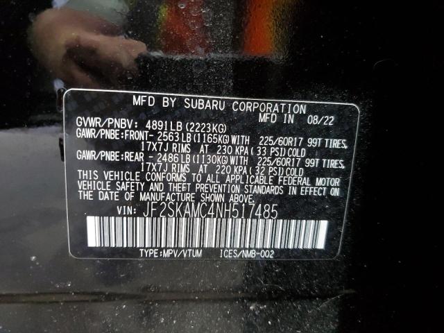 2022 SUBARU FORESTER W JF2SKAMC4NH517485